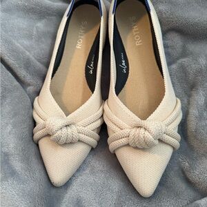 Rothy's Cream Flats with Knotted Detail